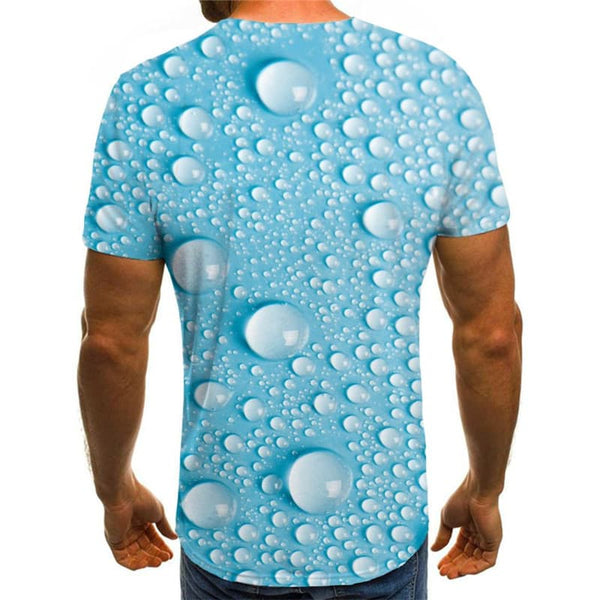 
Raindrop T-shirt Men Blue Tshirt Printed Retro Funny T shirts Novel Shirt Print
                
