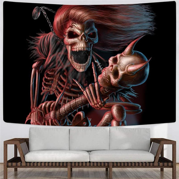 
Skull Tapiz Punk Tapestries Devil Tenture Mandala Music Home Tapestrys
                