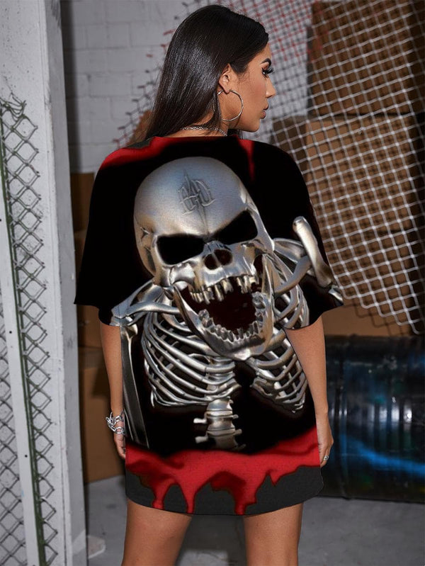
Skull T-shirt Women Skeleton Funny T shirts Hip Hop T-shirts 3d Rock Summer
                
