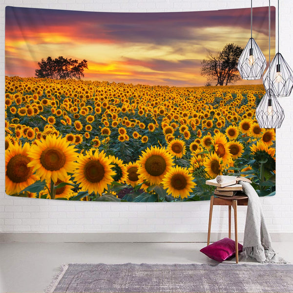 
sunflower Tapiz field Tapestries sunset Home Tapestrys sun Rug Wall yellow Wall Tapestry flower Tenture Mandala
                