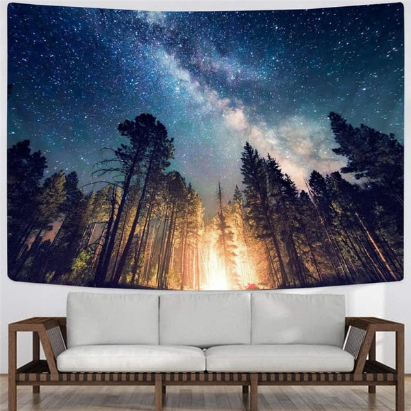 
Galaxy Tapiz Space Rug Wall Universe Home Tapestrys Forest Tapestries Flame Tenture Mandala
                