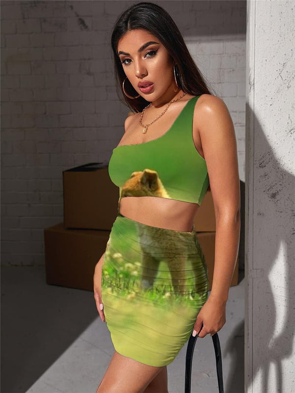 
Dog Dresses Women Cat Vestido Sexy Animal Pleating Lovely Halter Sleeveless
                