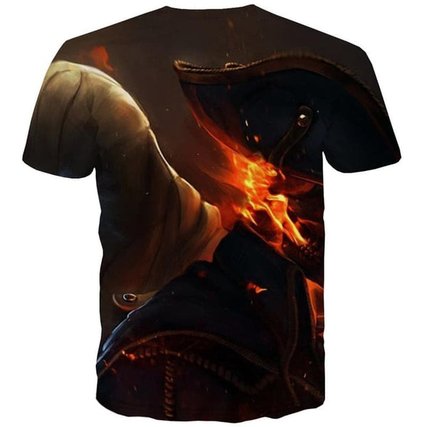 
Pirate T shirt Men Flame Tshirts Casual War T-shirts 3d Harajuku Funny T shirts
                