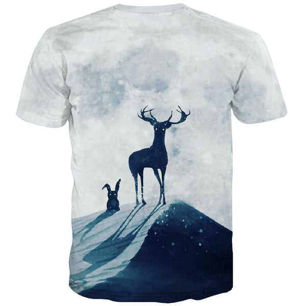 
Moon T-shirt Men Animal T-shirts Graphic Deer Tshirt Anime Christmas Tshirts Casual Snow T-shirts 3d
                
