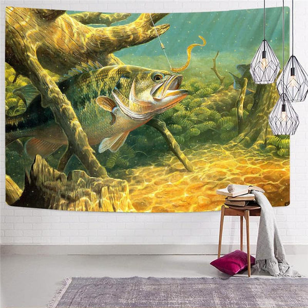 
Fish Tapestry Animal Tenture Mandala Ocean Rug Wall Fishing Tapestries Decor
                