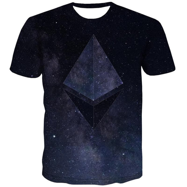 
Ethereum T shirt Men Galaxy Tshirts Casual Art Tshirt Printed Funny Shirt Print
                