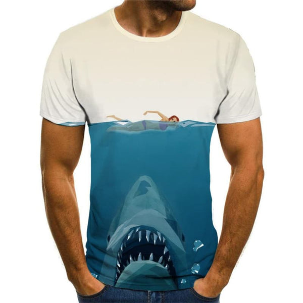 
Shark T shirt Men Ocean Funny T shirts Animal Anime Clothes Funny T-shirts 3d
                