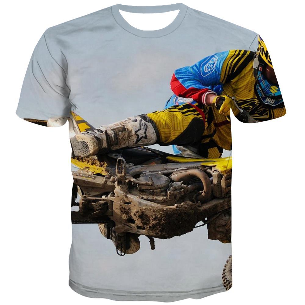 Motocross T-shirt Men motorcycle Tshirt Anime Offroad Shirt Print Short Sleeve - KYKU
