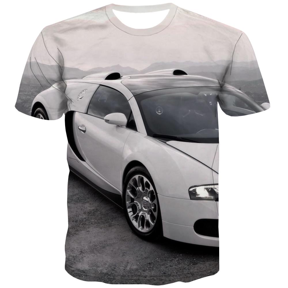 Racing Car T-shirt Men Metal Tshirts Cool City Tshirt Printed Gray Tshirts Casual Retro Tshirts Novelty
