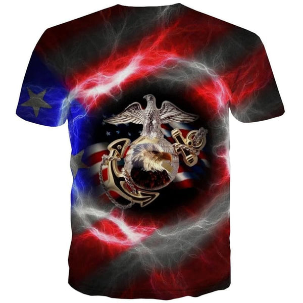 
Eagle T-shirt Men Lightning Tshirt Printed Animal Funny T shirts United States Tshirts Casual
                