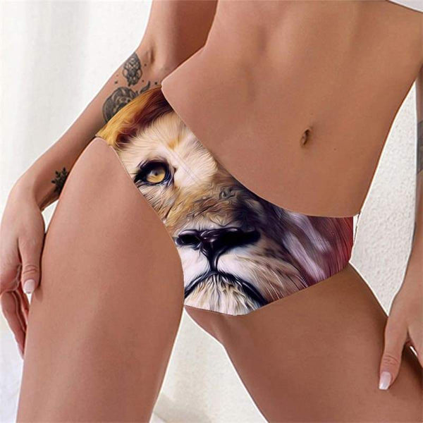 Lion Briefs Women Animal Seamless Anime Sexy Colorful Knickers Nebula Underwear - KYKU