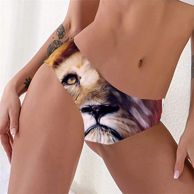 Lion Briefs Women Animal Seamless Anime Sexy Colorful Knickers