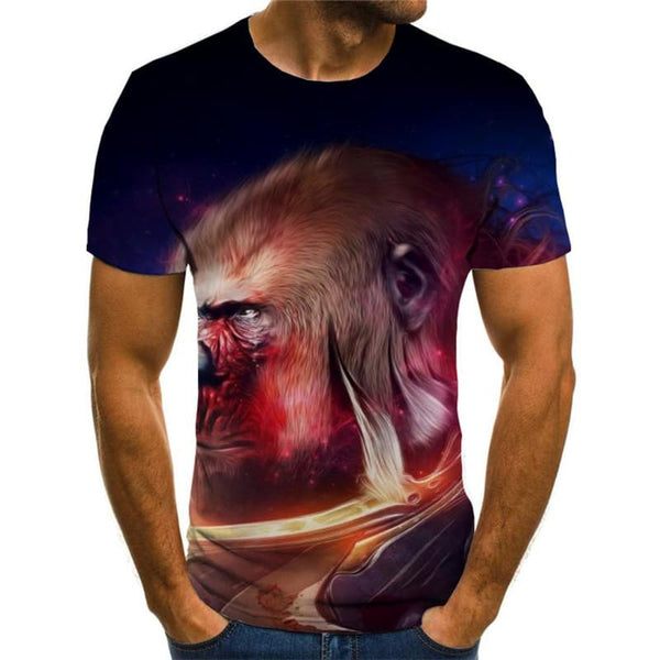 
Orangutan T-shirt Men Animal T-shirts 3d Ferocious Tshirts Casual Black Tshirt Printed
                