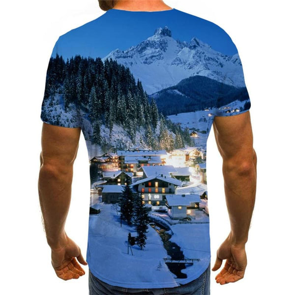 
Christmas T shirts Men Snow Shirt Print Tree Tshirts Novelty New Year Tshirt Anime
                