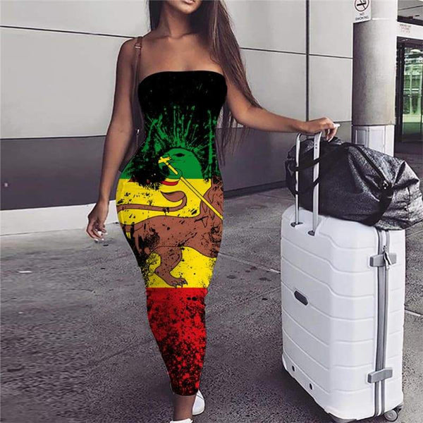 Lion Dress Women Animal Boho Anime Ladies Dresses Rock Party Colorful Sundress - KYKU