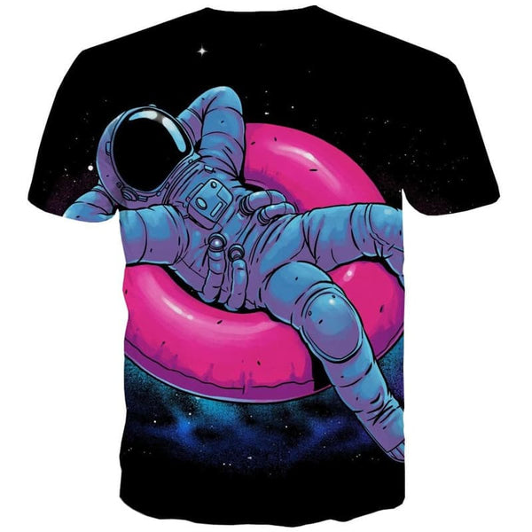 
Astronaut T-shirt Men Swimming Ring Anime Clothes Galaxy Shirt Print Space Tshirt Printed
                
