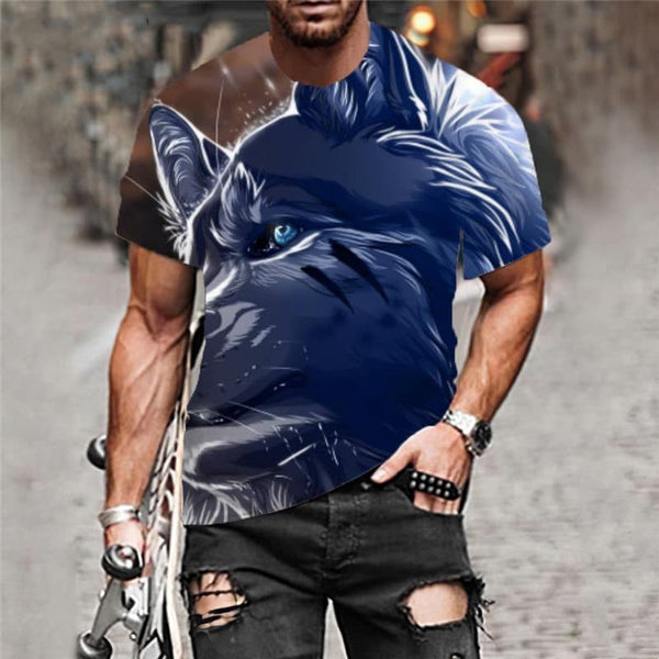 
Wolf T shirt Men Animal T-shirts 3d Lightning Shirt Print Casual Tshirts Casual
                