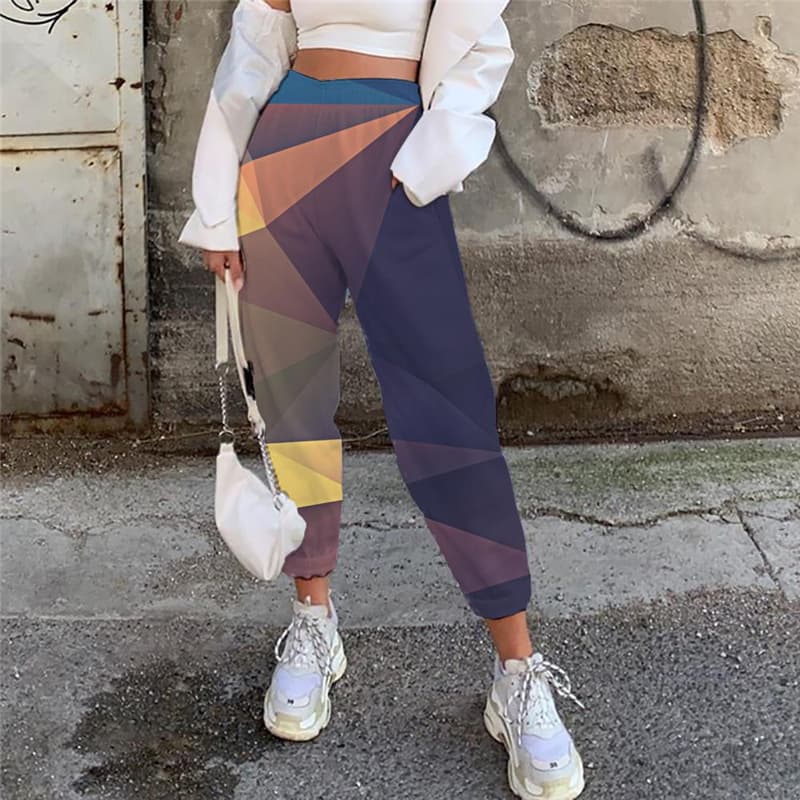 Colorful Trousers Women Cube Trouser Harajuku Jogger Pants Women Sweatpants
