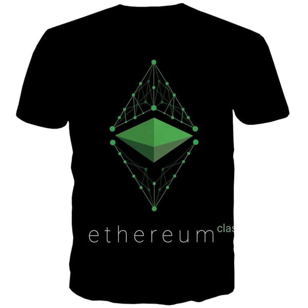 
Ethereum T-shirt Men Art Tshirts Casual Retro T-shirts 3d Black Shirt Print
                