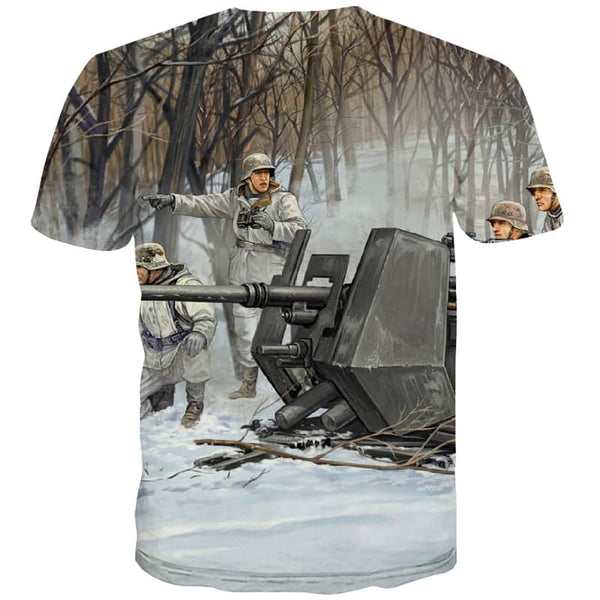 
Military T-shirt Men War Tshirt Printed Snow Tshirt Anime Metal Tshirts Novelty Forest Shirt Print
                