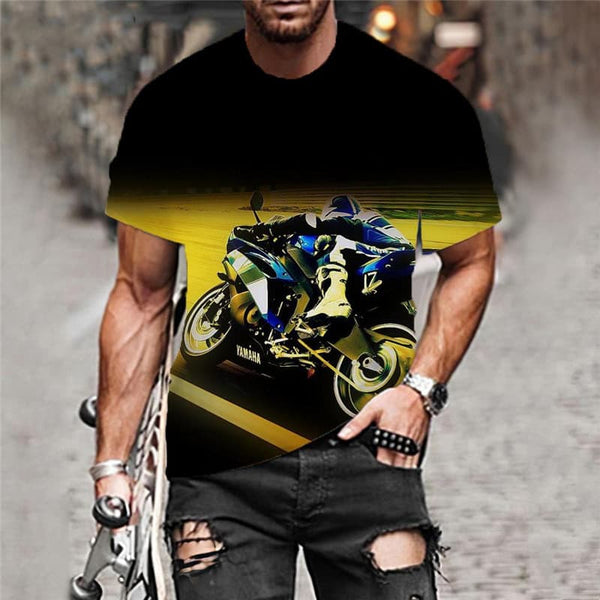 
Motorcycle T-shirt Men Hip Hop Tshirt Printed Gothic Shirt Print Short Sleeve
                