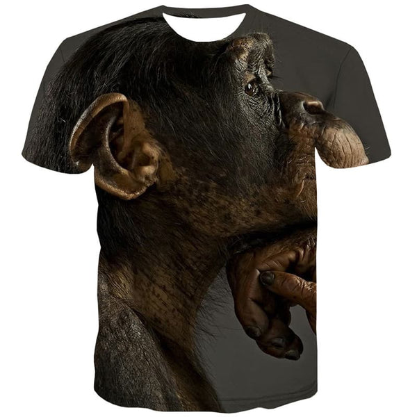 Orangutan T shirts Men Animal T shirts Funny Hilarious Shirt Print Harajuku T-shirts Graphic Street Tshirts Casual - KYKU