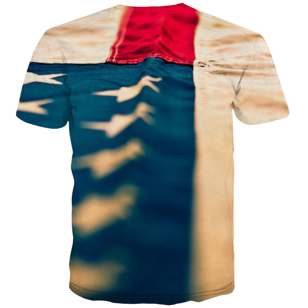
USA T-shirt Men Flag Tshirt Anime Statue T shirts Funny Country Tshirts Cool
                