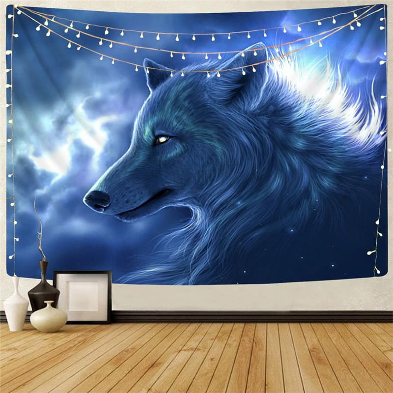 Wolf Tapestry Animal Tenture Mandala Anime Home Tapestrys Cloud Wall Tapestry