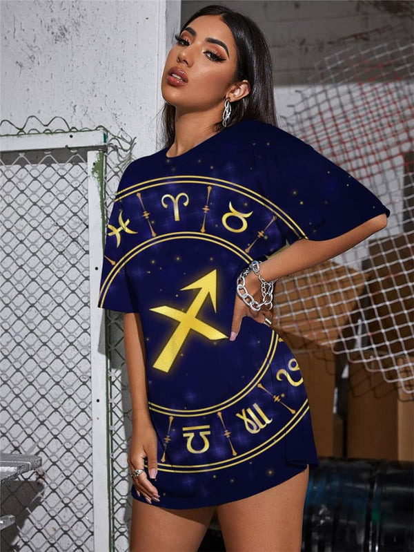 
Sagittarius T Shirt Women Galaxy T-shirts 3d Character Shirt Print Harajuku Gothic
                