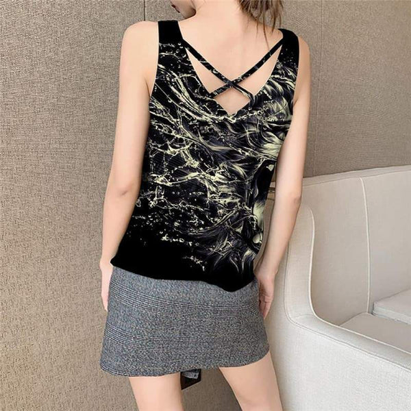
Lion Tank-Top women Animal Funny Top Anime Tank Tops Casual Abstract Vest Print Harajuku Anime Clothes - KYKU
                
