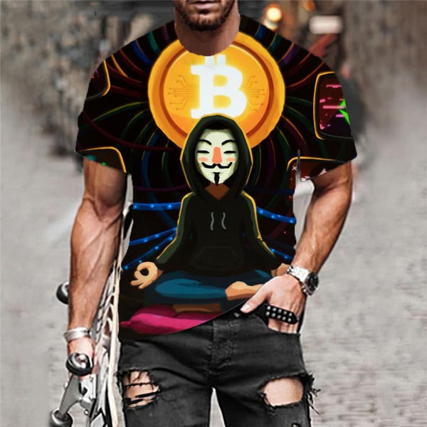 
Bitcoin T-shirt Men Cosplay Tshirts Casual Hip Hop Shirt Print Halloween Anime Clothes
                