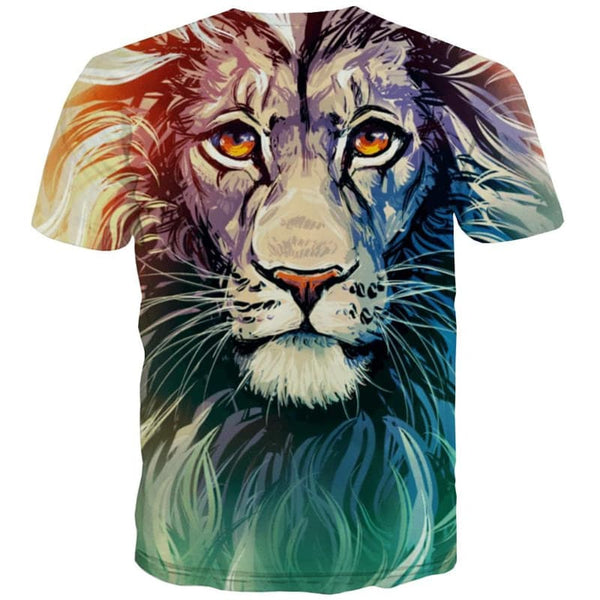 
Lion T shirt Men Animal Tshirts Casual Graffiti Anime Clothes Colorful Shirt Print
                