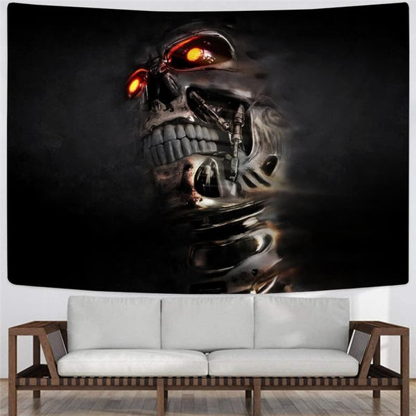 
Skull Tapiz Punk Tapestries metal Wall Tapestry Wall Hanging Mandala Witchcraft
                