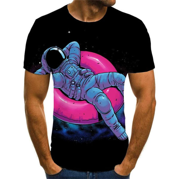 
Astronaut T-shirt Men Swimming Ring Anime Clothes Galaxy Shirt Print Space Tshirt Printed
                