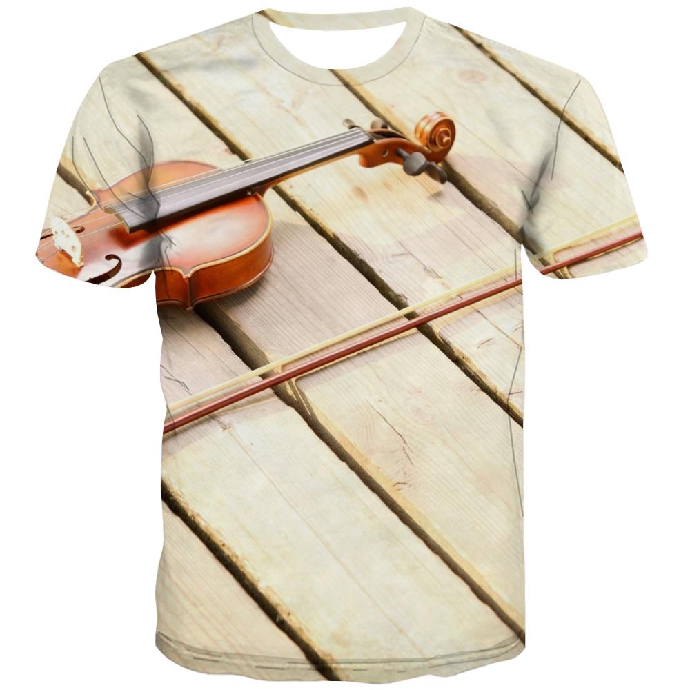 Music T-shirt Men Instrument Shirt Print Retro T-shirts 3d Electronic Tshirt Anime