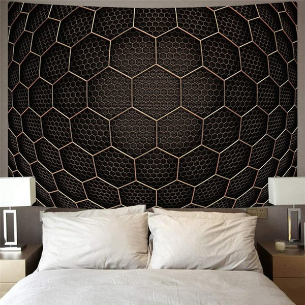 
Geometric Tapestry Psychedelic Home Tapestrys Vortex Wall Tapestry Honeycomb Tenture Mandala
                