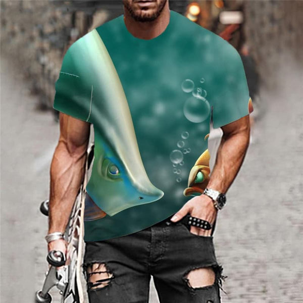 
Shark T-shirt Men Ocean Tshirt Printed Animal Funny T shirts Funny Shirt Print
                