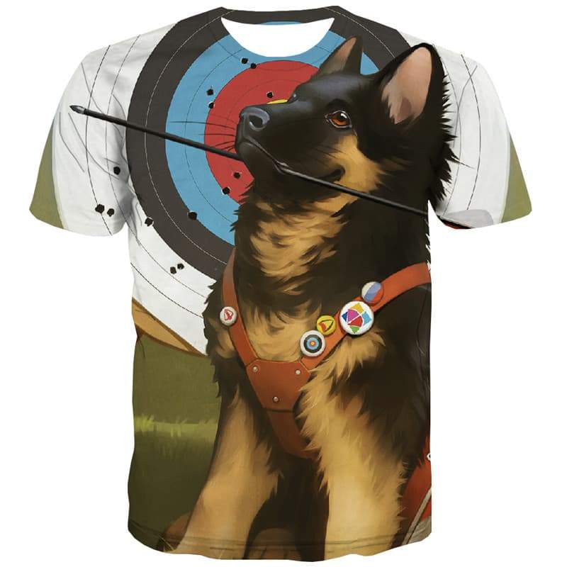 Animal T shirts Men Wolf T shirts Funny Dart Board T-shirts 3d Colorful Shirt Print Hip Hop Tshirts Cool - KYKU