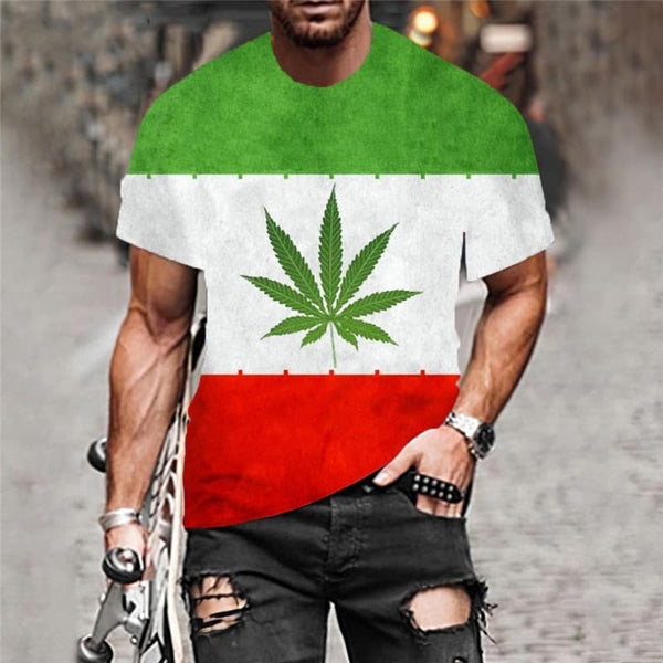 
Leaves T-shirt Men National Flag Funny T shirts Colorful T-shirts 3d Art Shirt Print
                