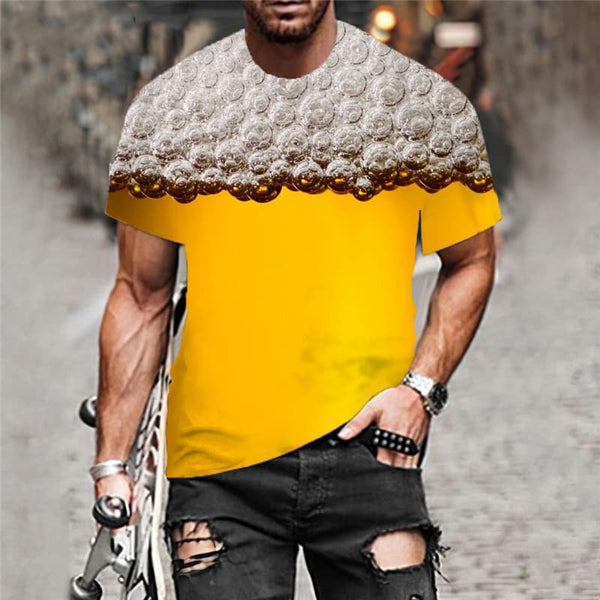 
Beer T shirt Men Novel Funny T shirts Hip Hop T-shirts 3d Harajuku Shirt Print
                