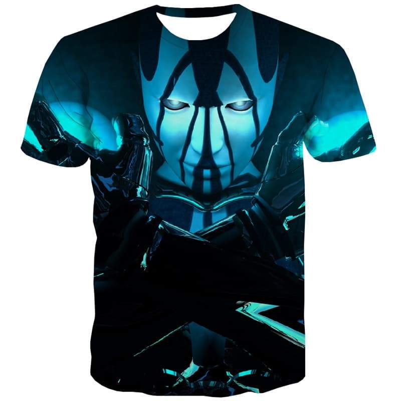 Robot T-shirt Men Metal T shirts Funny Skull Tshirt Printed Black T-shirts Graphic - KYKU