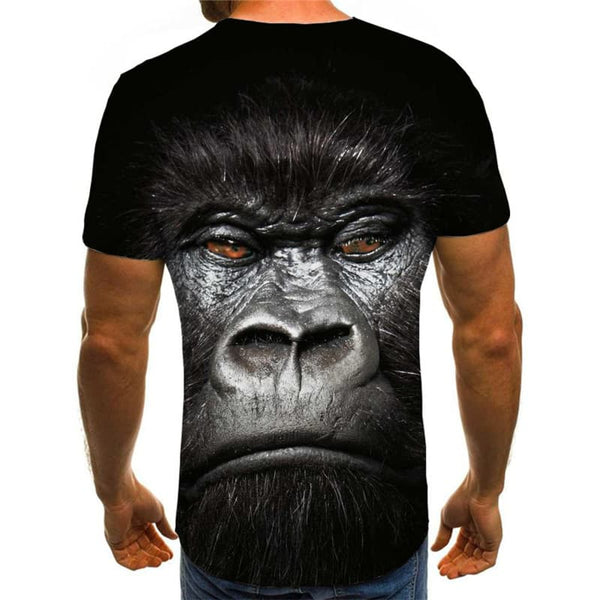 
Orangutan T-shirt Men Animal T-shirts 3d Ferocious Tshirts Casual Black Tshirt Printed
                