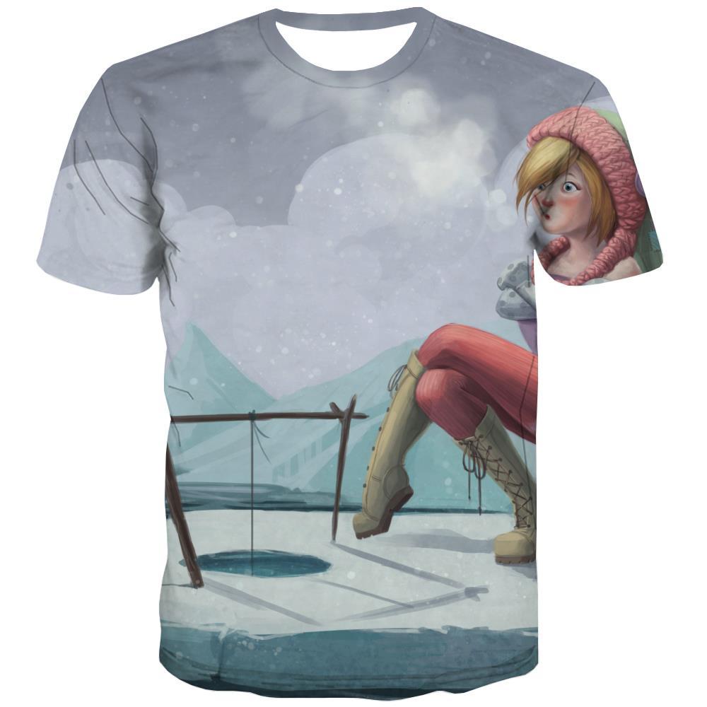 fishing T-shirt Men fish Tshirt Printed Short Sleeve Fashion Tee Top Male - KYKU