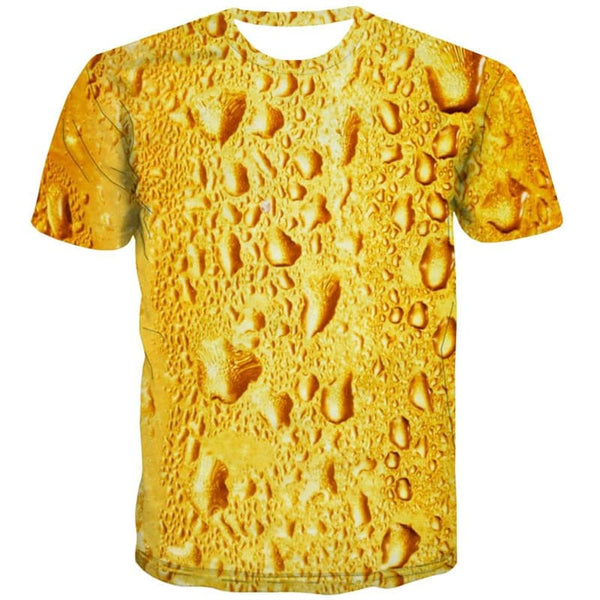 
Beer T-shirt Men Novel Shirt Print Hip Hop Tshirt Printed Yellow Funny T shirts
                