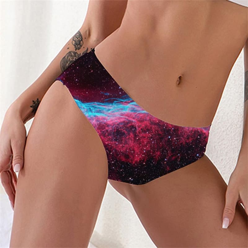 Galaxy Briefs Women Space Knickers Universe Sexy Nebula Lingerie Female Colorful Underwear
