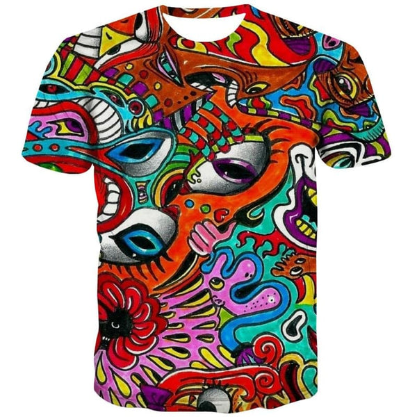 
Hippie T shirt Men Colorful Funny T shirts Party Tshirts Casual Hip Hop T-shirts 3d
                