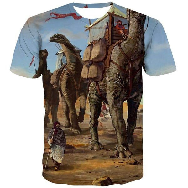 Animal T-shirt Men Dinosaur T-shirts Graphic Hilarious Tshirts Novelty Cartoon Shirt Print Harajuku Tshirt Printed - KYKU