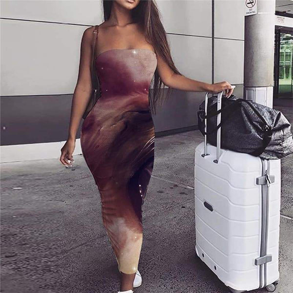 Lion Dress Women Animal Bodycon Dress Anime 3d Print Nebula Vestido Sexy Colorful Sundress - KYKU