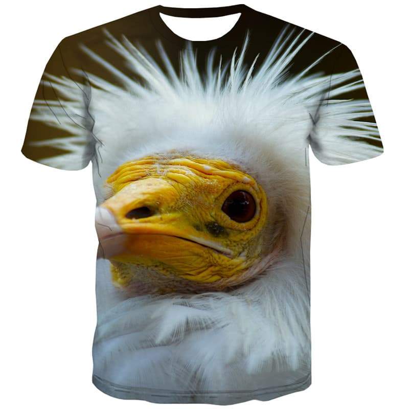 Animal T-shirt Men Bird Tshirts Cool Hilarious Shirt Print Harajuku Tshirts Novelty Leisure T-shirts Graphic - KYKU