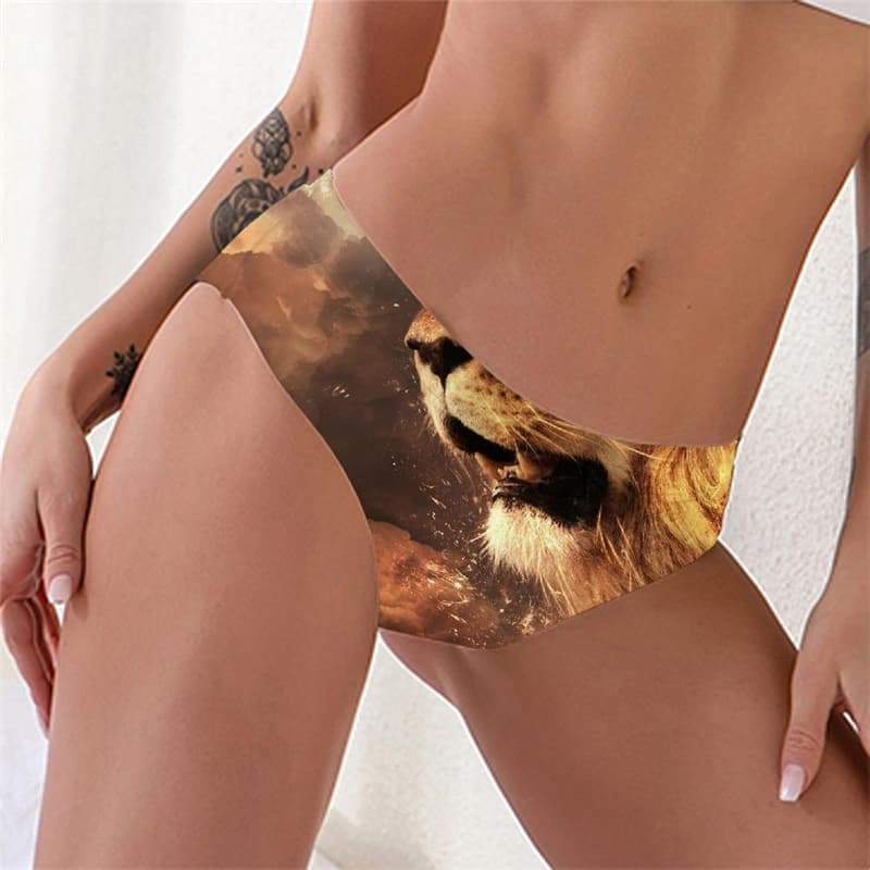 Lion Panties Women Animal Sexy Anime Knickers Nebula Lingerie Female Harajuku Tanga - KYKU